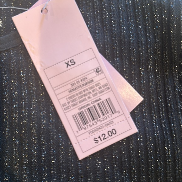 Glitter black stretchy crop top size XS Wild Fable (Target) - Picture 2 of 3